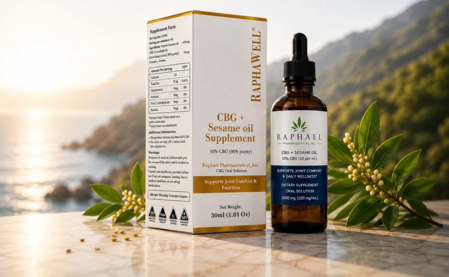 RaphaWell product packaging
